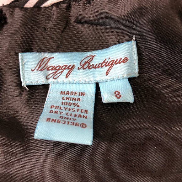 NWT Maggy Boutique Black/White Circle Print Dress - Picture 8 of 8